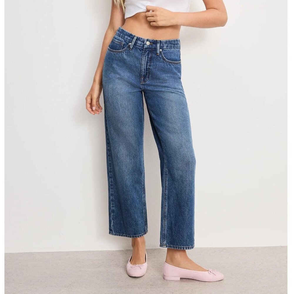 Anthropologie GA 90s Cropped Relaxed Straight Leg Denim Jeans High Rise Waist 29